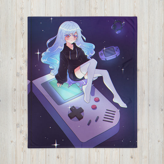 Galaxy Gamer Girl Blanket